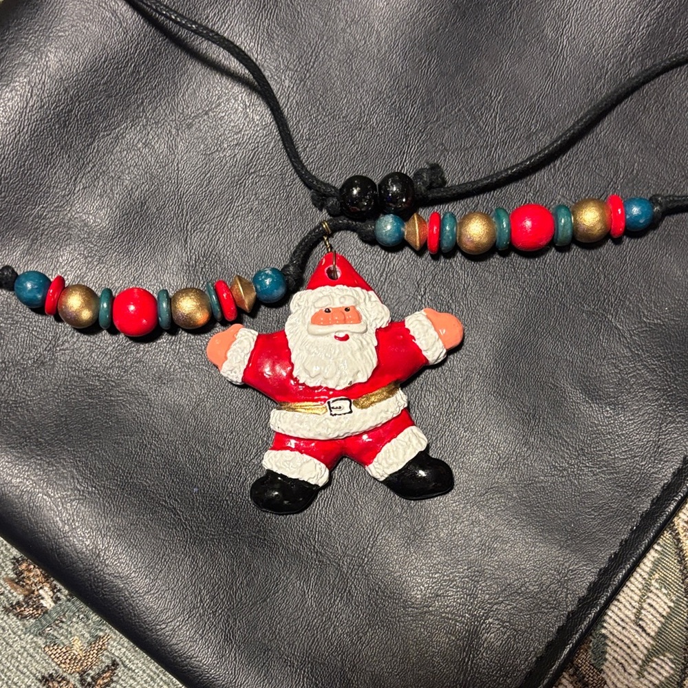 Santa Claus Beaded Necklace